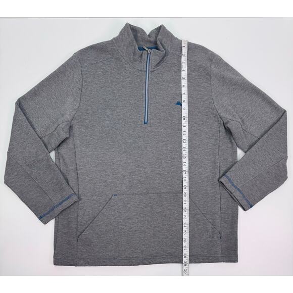 Tommy Bahama Gray Half Zip Pullover Sweatshirt Size XL - Picture 7 of 9